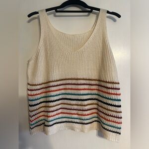 Striped Crochet tank